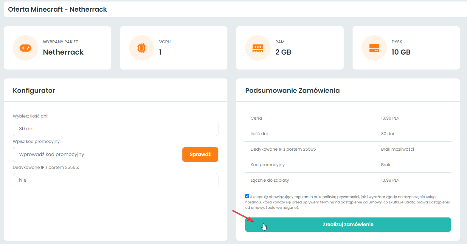 Konfigurator zamówienia