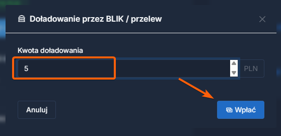 Kwota doładowania