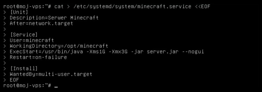 Tworzenie usługi systemd