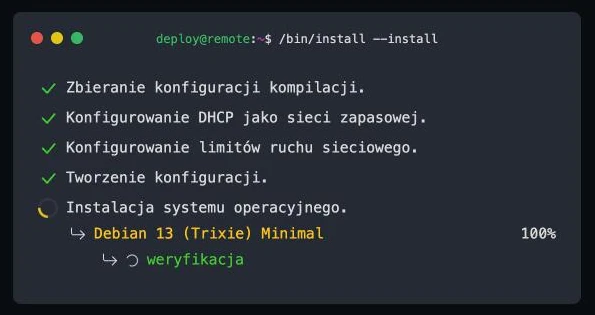 Postęp instalacji systemu
