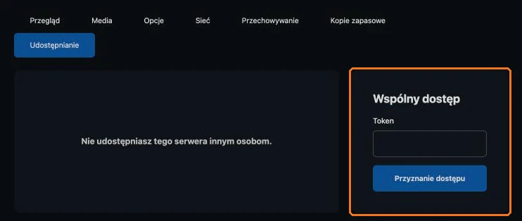 Udostępnianie serwera