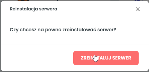 Potwierdzenie reinstalacji